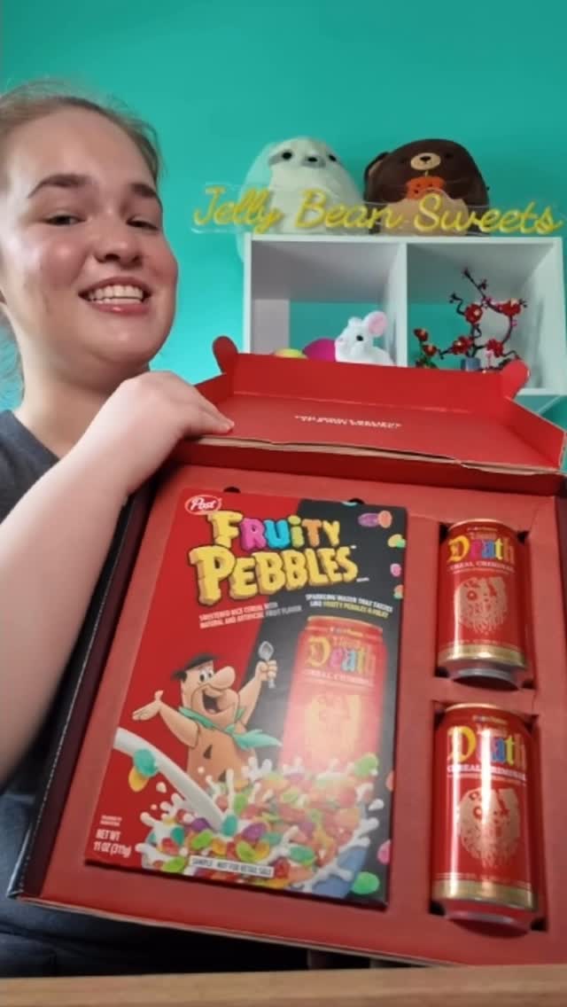 Instagram post by @jellybean.sweets for Liquid Death. Caption reads: @liquiddeath came out with a new flavor called....