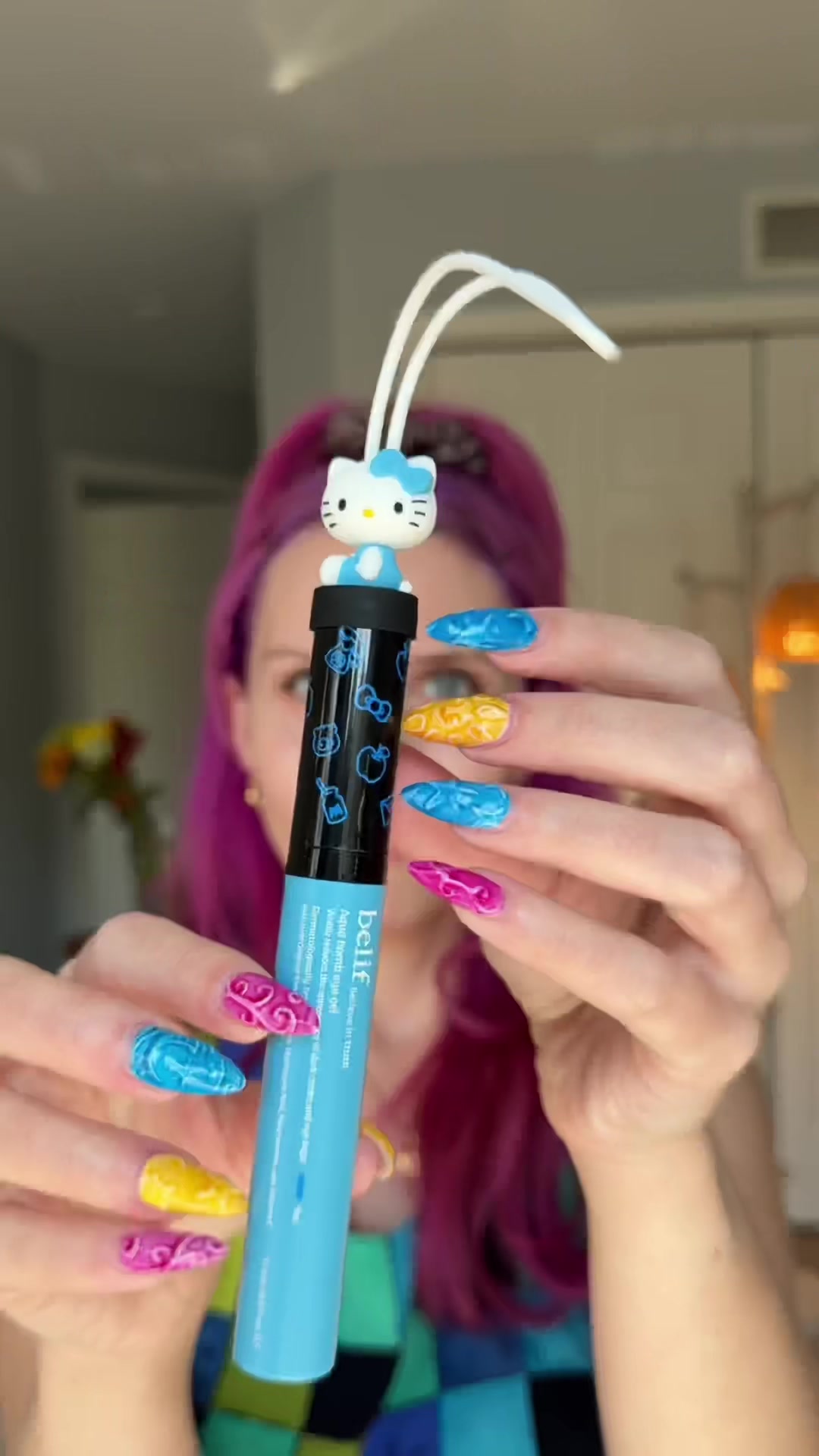 TikTok post by @livvyloveasmr for Sanrio. Caption reads: the duo I’ve loved for years… now in Hello Kitty....