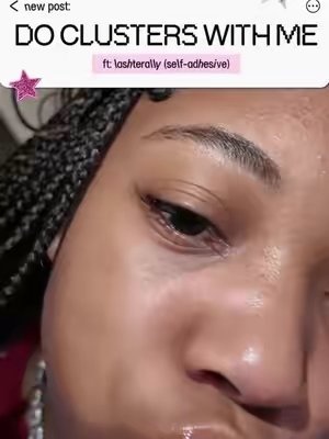 TikTok post by @filesfromrina for Lashterally. Caption reads: No glue, no mess, no stress ! @Lashterally.usa....