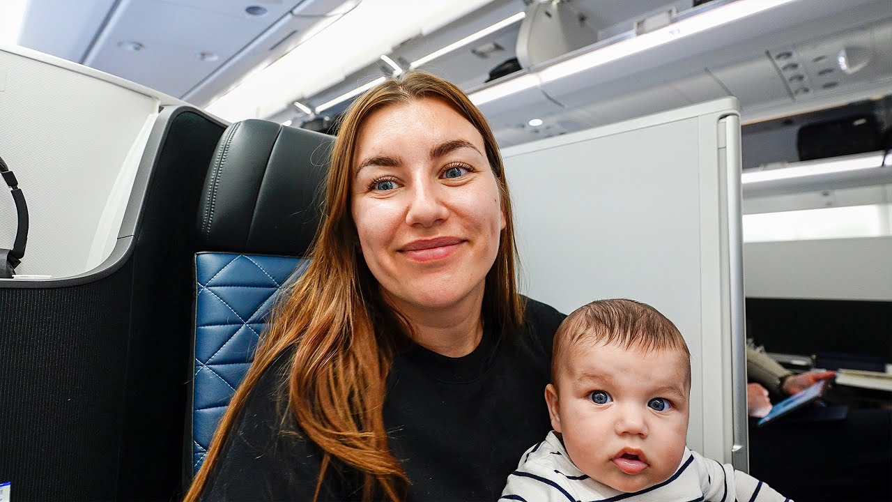 YouTube post by @Zukoll for Media Expert. Caption reads: TRAVEL ALONE WITH A BABY!.