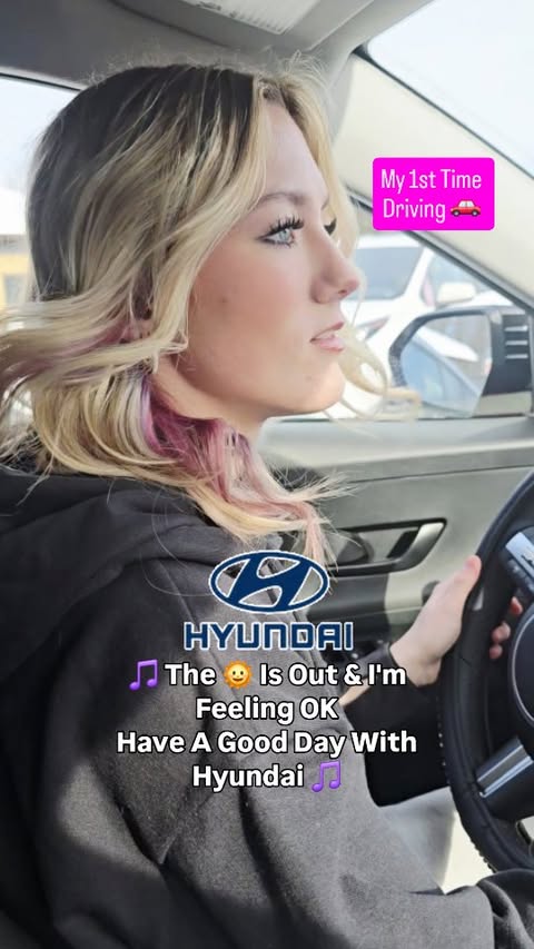 Instagram post by @keystone_ba for Hyundai. Caption reads: [...] to finally share my first car—the 2026....