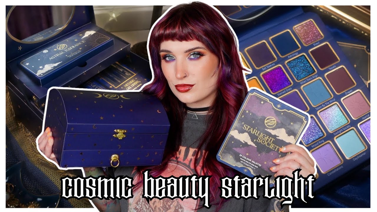 YouTube post by @battybean for Profusion Cosmetics. Caption reads: cosmic beauty starlight collection!.