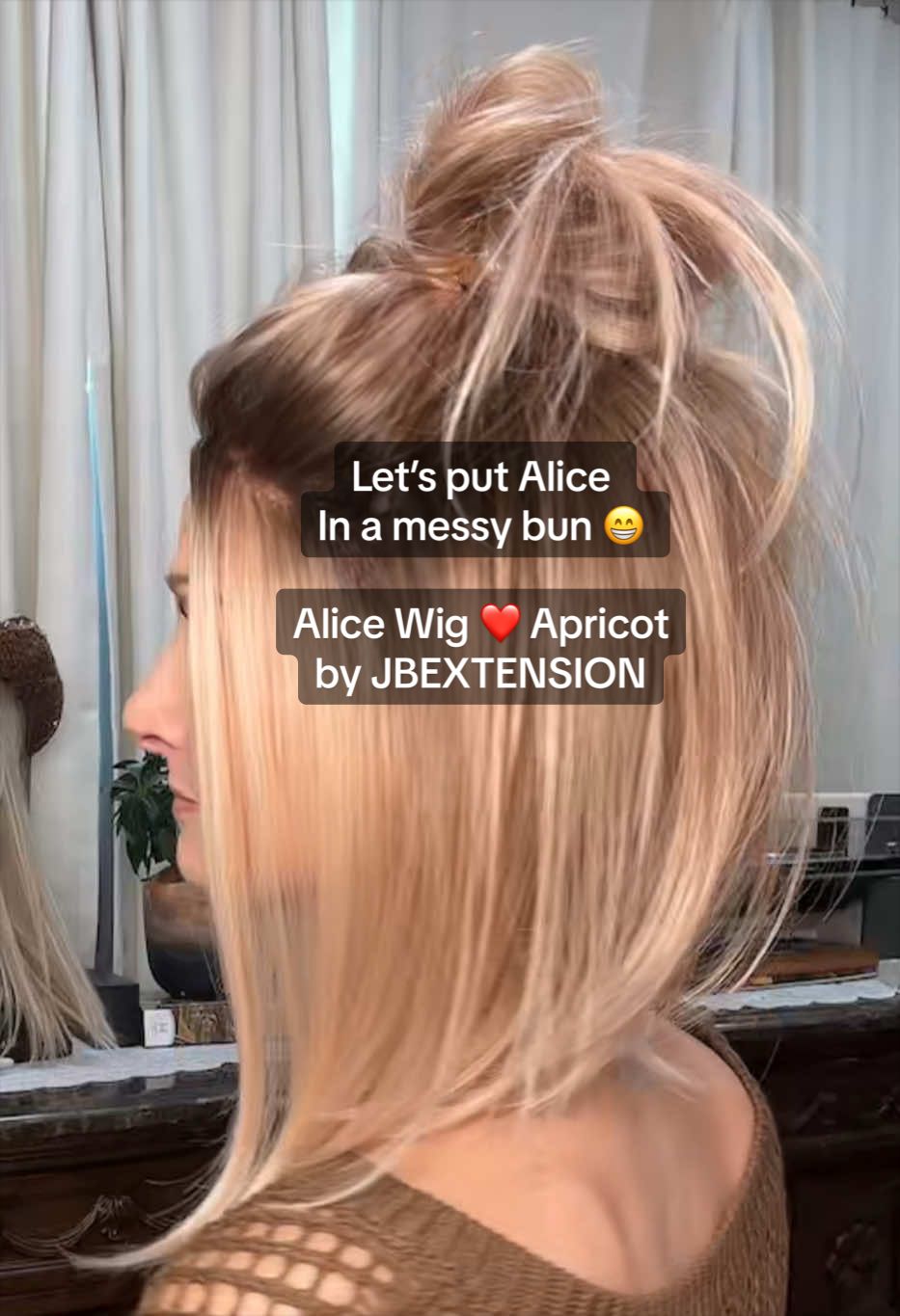 TikTok post by an influencer for JB Extension. Caption reads: [...] it easy!Shes a fun one! @Jbextension.usa....