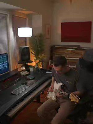 TikTok post by @matthewmaymusic for Maono. Caption reads: Recording some guitar with the @Maono P1....