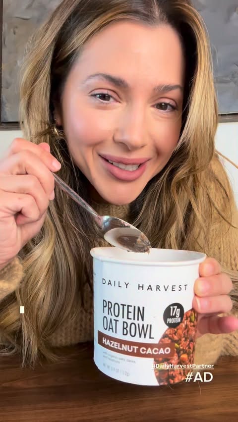 Instagram post by @aliwkay for DAILY HARVEST. Caption reads: #DailyHarvestPartner Eating healthy does NOT have....