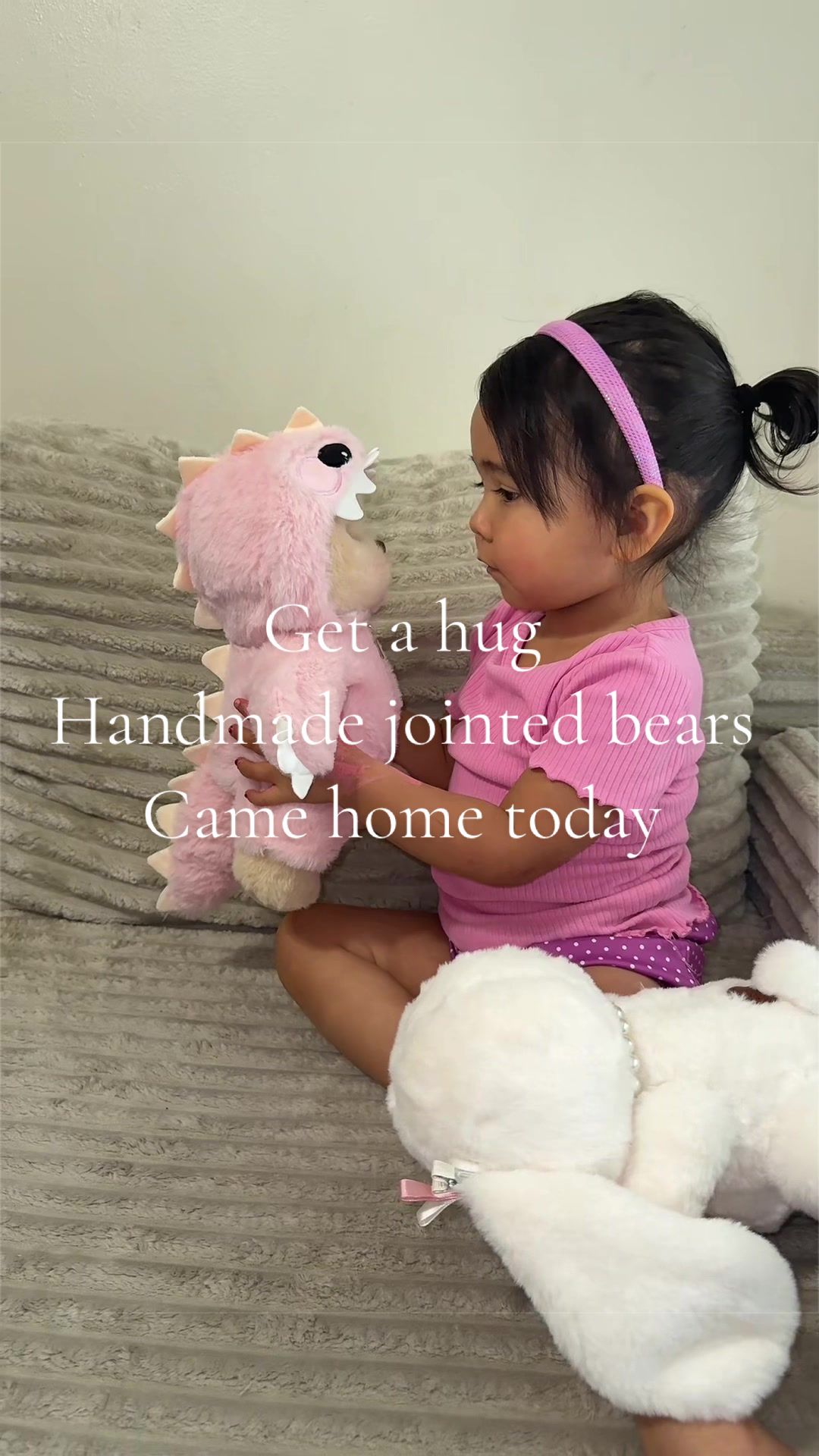 TikTok post by @katalinalynn_ for Getahug. Caption reads: @Getahug.co handmade jointed teddy bears bring so....