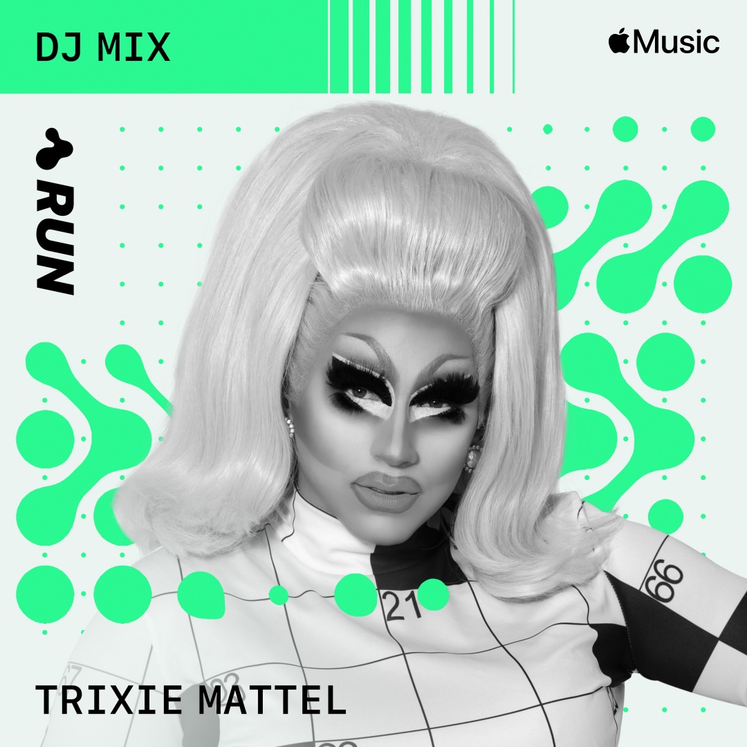Instagram post by @trixiemattel for Apple Music. Caption reads: [...] Mix out now! Go check it out on Apple....