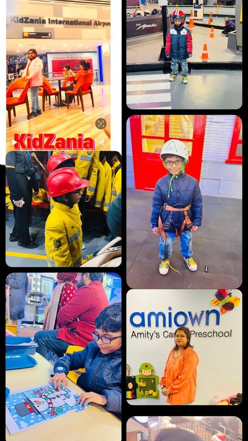 Instagram post by @shailsachin86 for KidZania. Caption reads: [...] and unforgettable memories at KidZania!"....