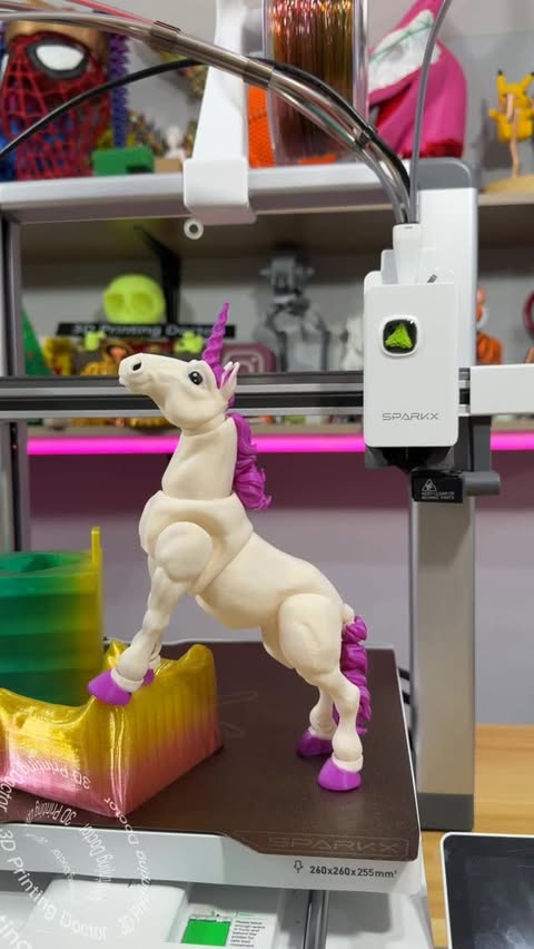 Instagram post by @3dprintingdoctor for Creality. Caption reads: [...] Hey it has rainbow led bar!!! @creality3d....