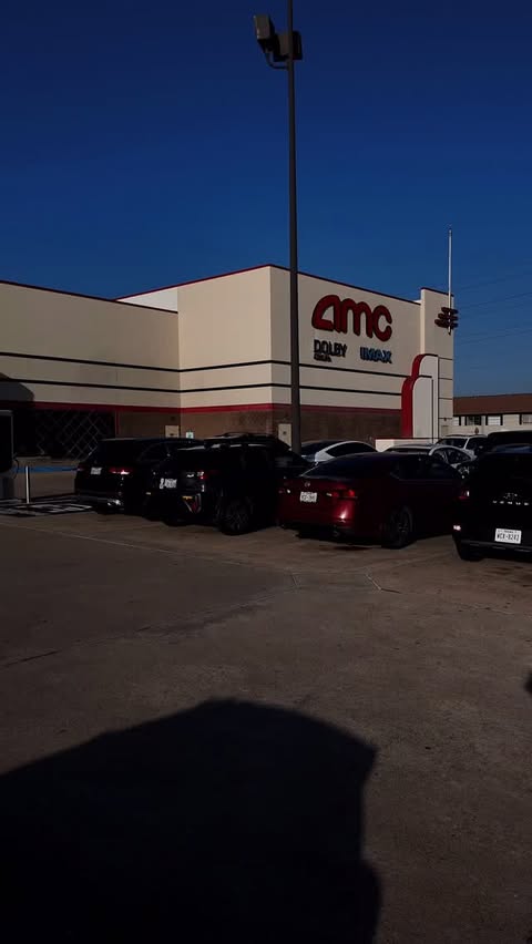 Instagram post by @im_too_indie for AMC Theatres. Caption reads: [...] night but upgraded 🍪🎬 Stopped by....