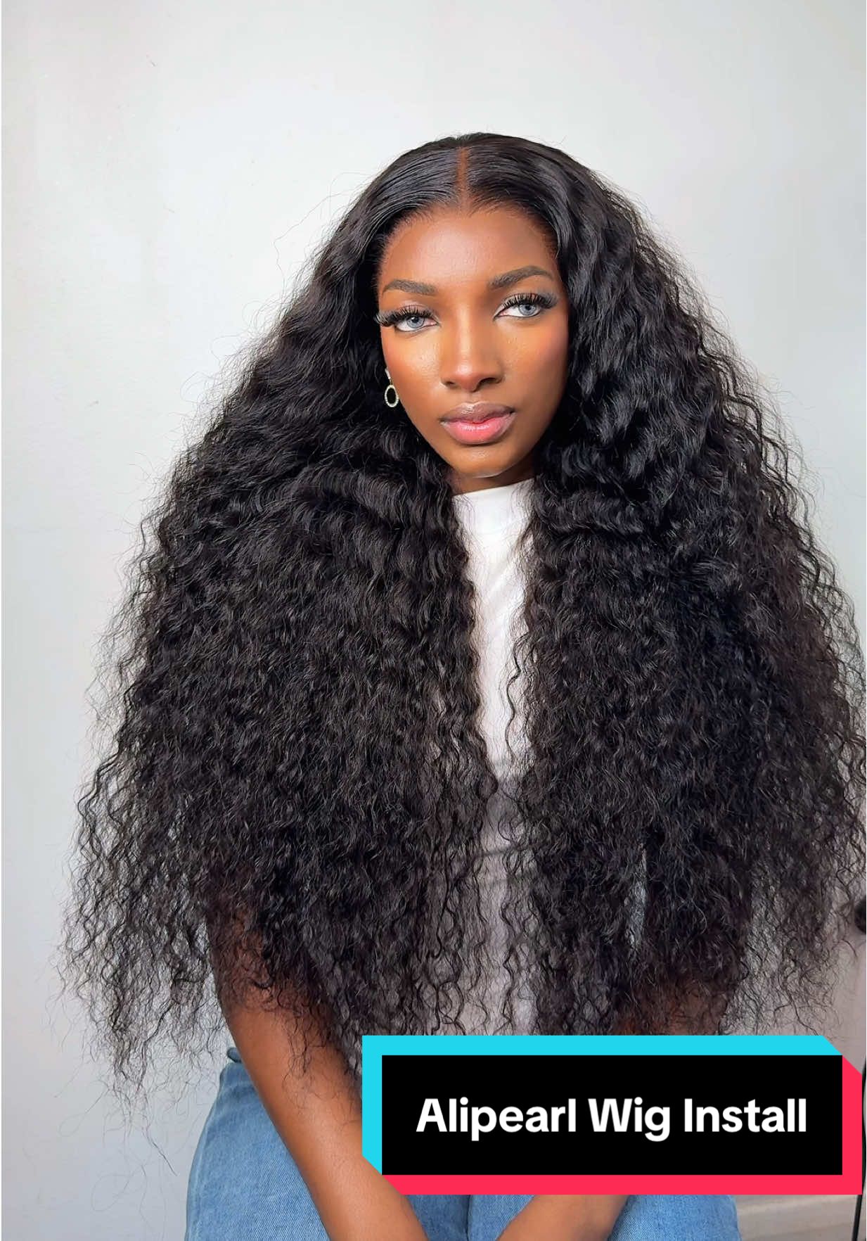 TikTok post by @mary_wiginfluencer for Alipearl Hair. Caption reads: New Hair, New Vibe.  Alipearl Deep Wave ,Natural....