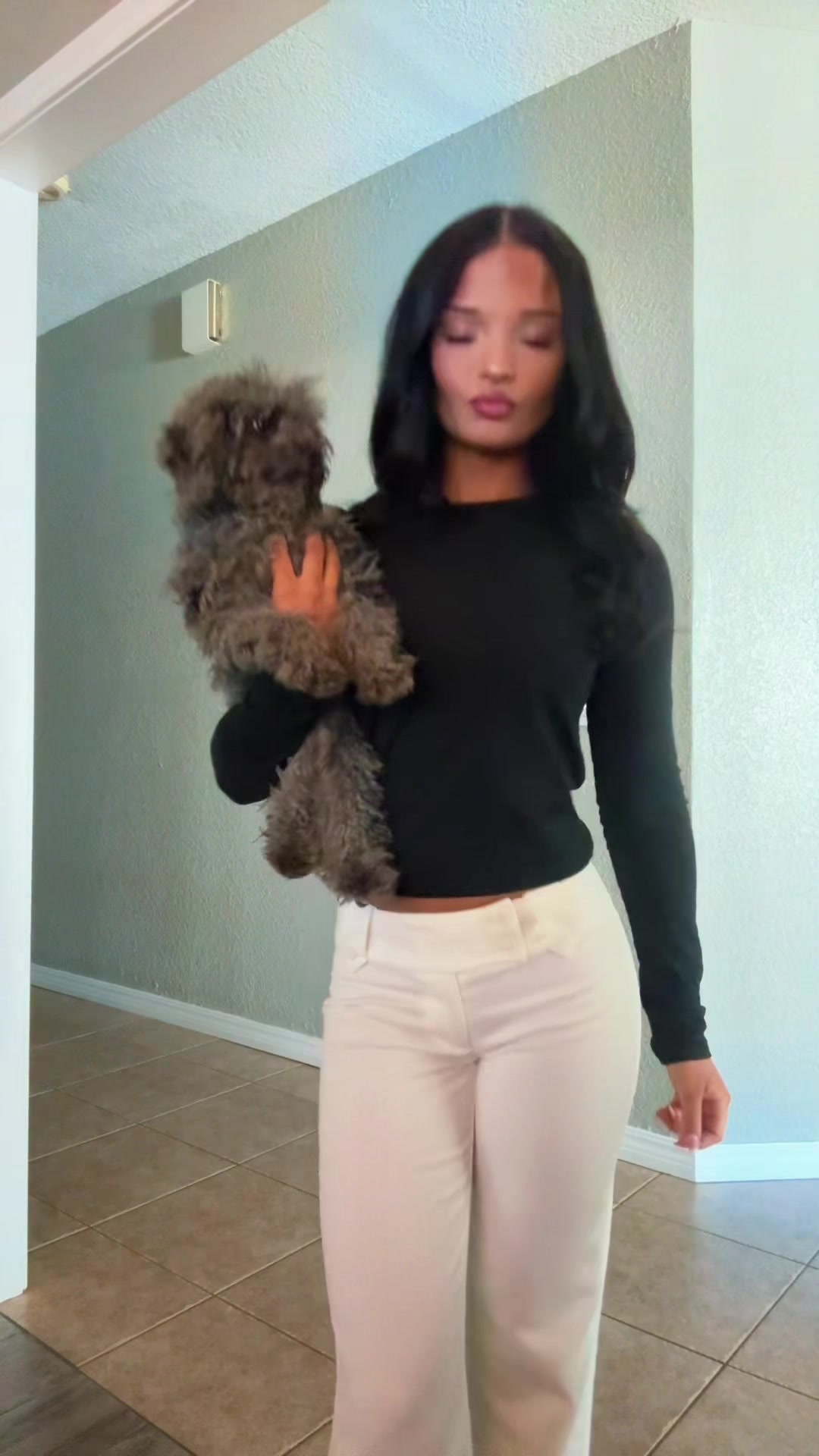 TikTok post by @wetchickenpapisauce for Tiger Mist. Caption reads: the cutest work pants @Tiger Mist .