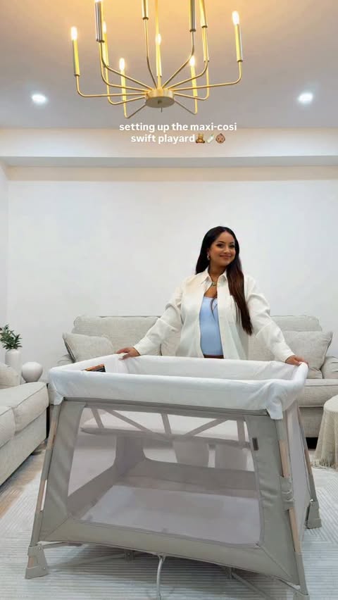 Instagram post by @allurebyhamsha for Maxi-Cosi. Caption reads: [...] for helping me set up babygirl’s....