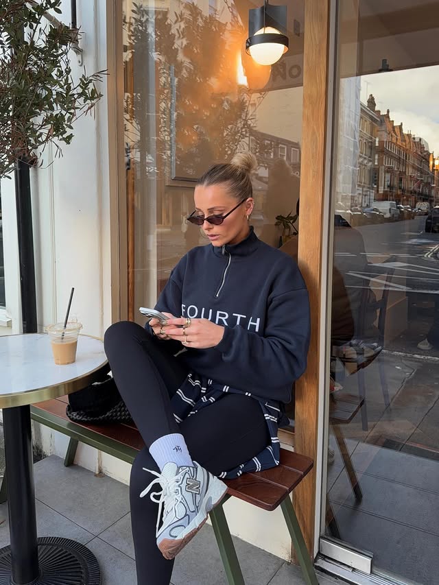 Instagram post by @lissiejudd for 4th & Reckless. Caption reads: sunday coffee run☕️🫶🏼 wearing @4thandreckless ad....