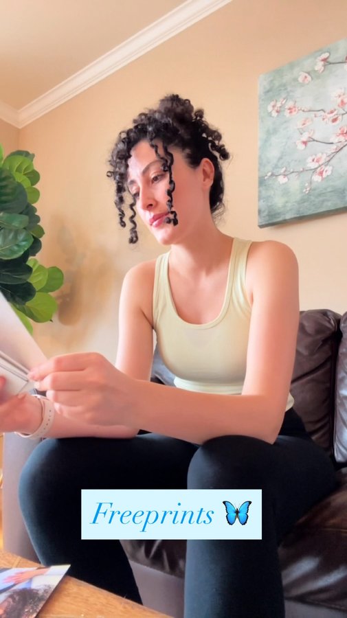 Instagram post by @haileykubraatasoy for FreePrints. Caption reads: [...] and here forever 🥹💖

Check out @FreePrints....