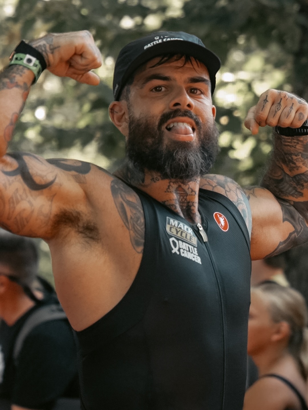 Instagram post by @scottbrits for Huel. Caption reads: The hard half 💪🏻 but @ironmantri Boise was....