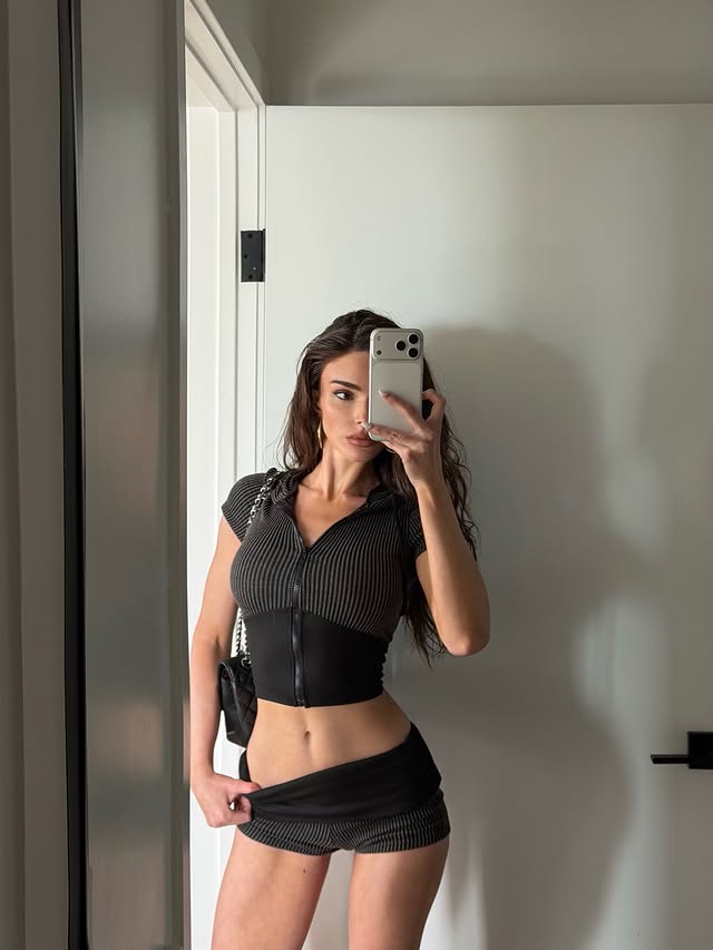 Instagram post by @mila.esm for Fashion Nova. Caption reads: hiiii @FashionNova You Wish Foldover Waist Short....