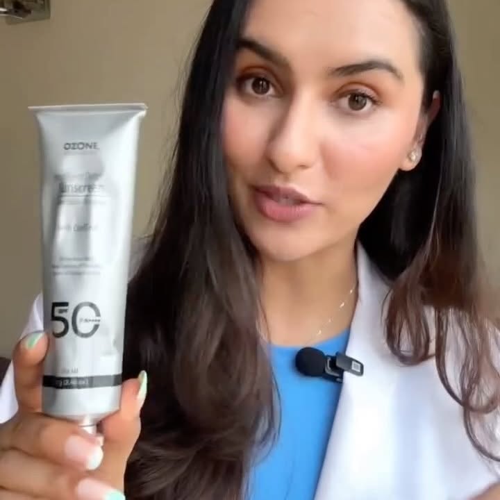 Instagram post by @skin_by_dr.shivangi for Ozone Signature. Caption reads: Not all sunscreens are created equal. This one’s....