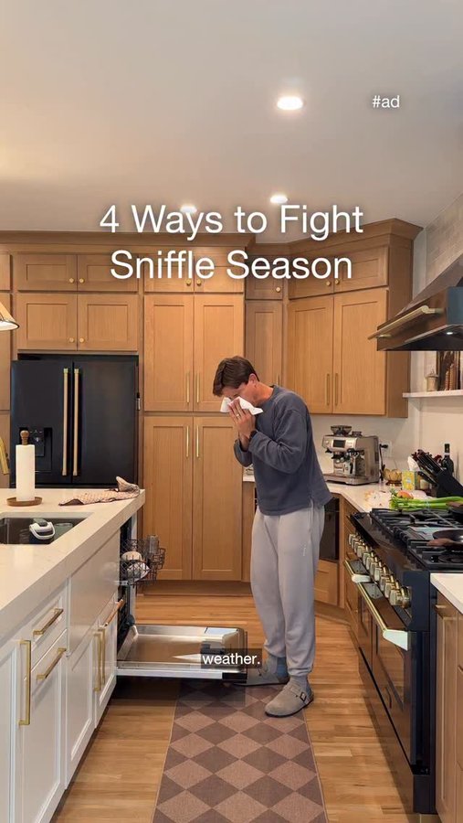 Instagram post by @zach_webber_ for Kleenex. Caption reads: [...] is under the weather:

1. Stock up on....