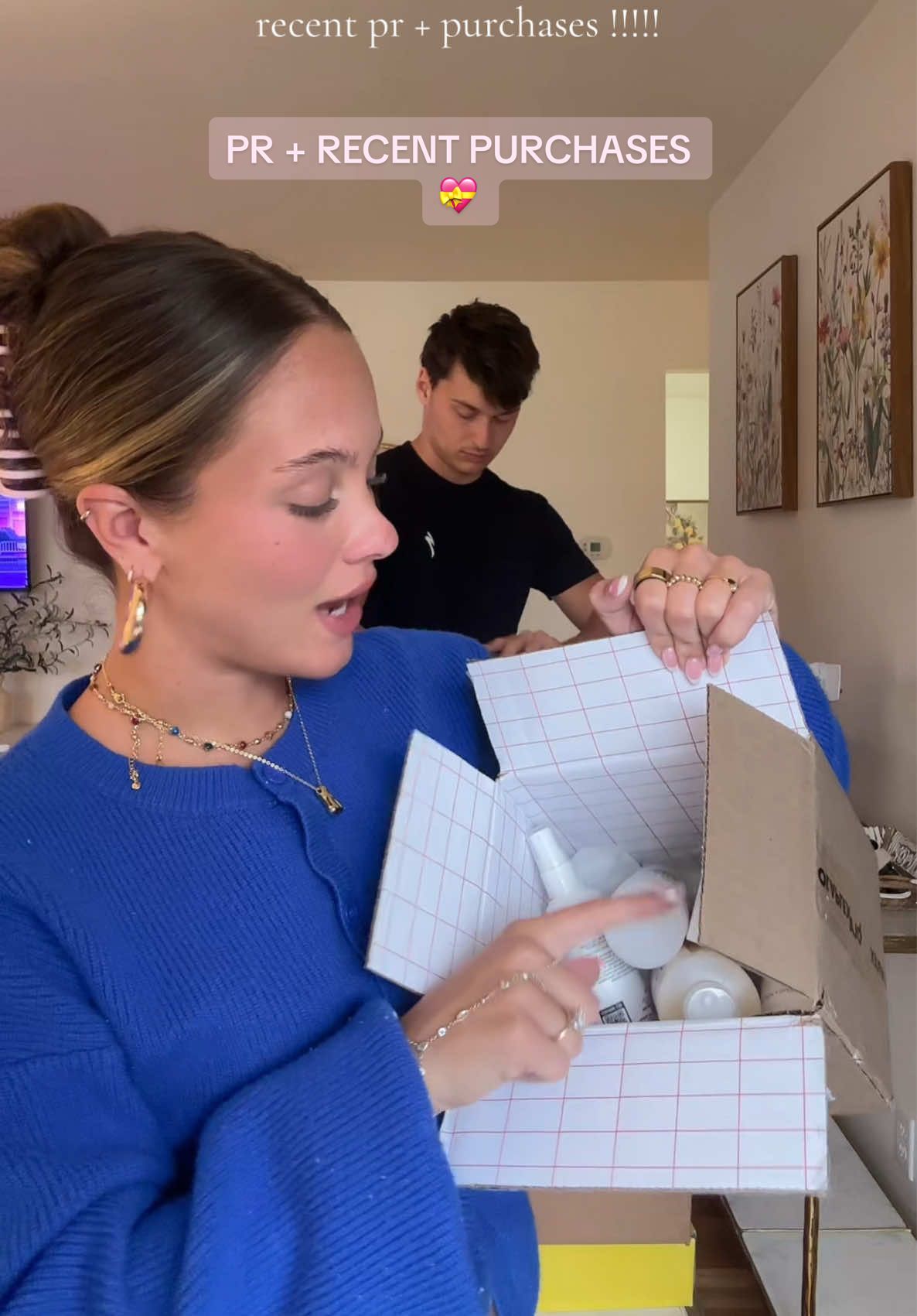 TikTok post by @annadawnphillips for FarmacyBeauty. Caption reads: unboxing what came in while we were on vacayy yay....