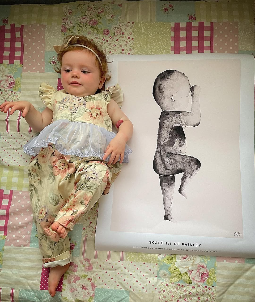 Instagram post by @paisley_boden for The Birth Poster. Caption reads: I’m collaboration with @thebirthposter 

We were....