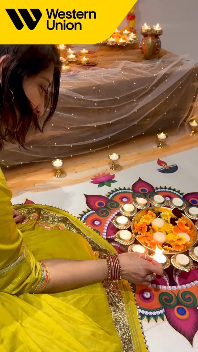 Instagram post by @surreyfoodhotspots for Western Union. Caption reads: ** Celebrate Diwali with your loved ones with....