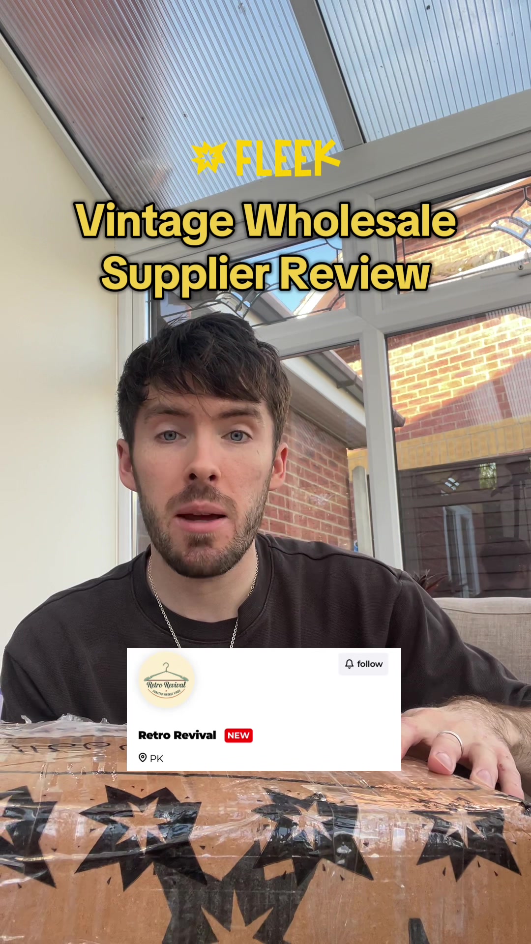 TikTok post by @behindthesale for Join Fleek. Caption reads: AD | Stocking up for Autumn/Winter with @Fleek 🍂....