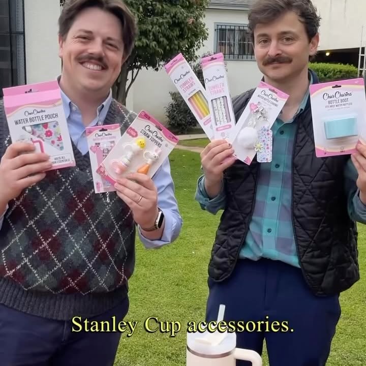 Instagram post by @jesse_kendall for CharCharms. Caption reads: [...] behind Stanley accessories! 

🎯 CharCharms....