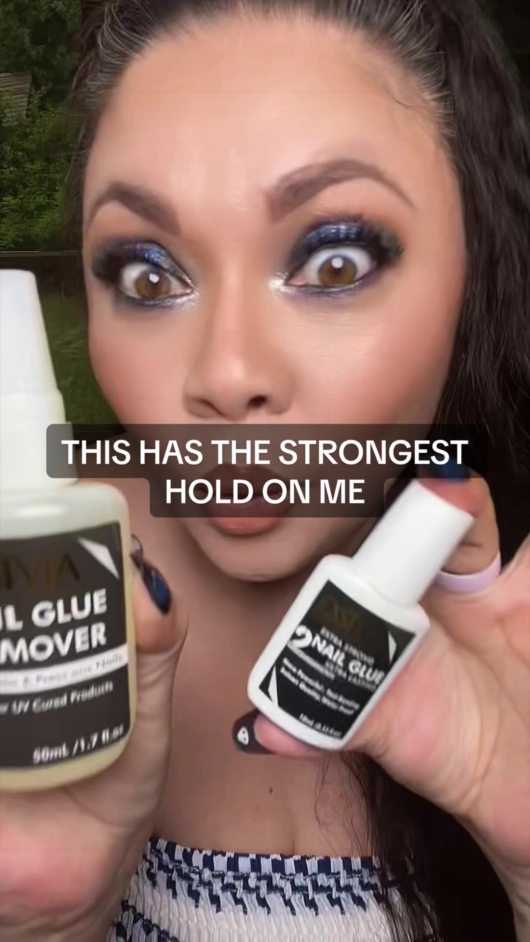 TikTok post by @clutchmypearlsbymonica for Exsivia. Caption reads: [...] Press on girlies… LOOK AT THIS 👀 💅🏼....