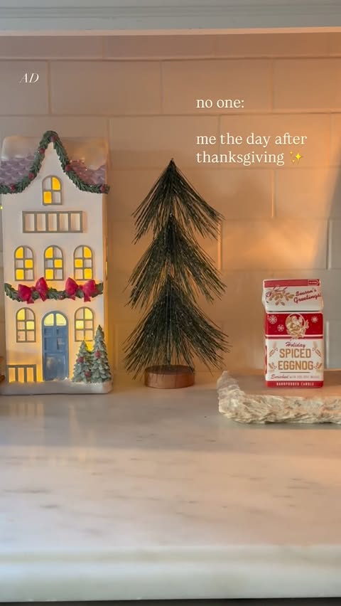 Instagram post by @cassandranoelhome for Marshalls. Caption reads: I couldn’t wait one more single second for this🎄....