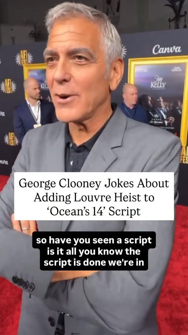 Instagram post by @mosheh for Variety. Caption reads: Actor George Clooney immediately thought of his....