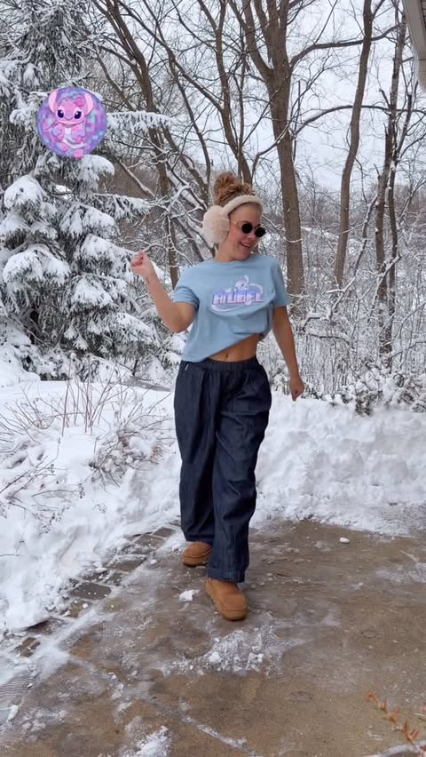 Instagram post by @samantha_dahn for Disney Style. Caption reads: [...] in this winter wonderland! @disney....