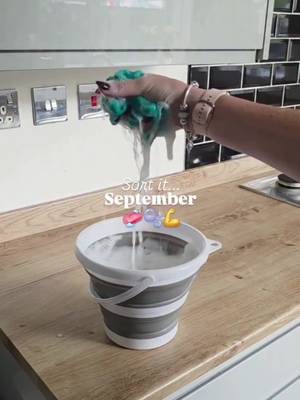 TikTok post by @thebridgesathome for Minky Homecare. Caption reads: [...] getting the kitchen SORTED! 💪🏼🧺 @Minky....