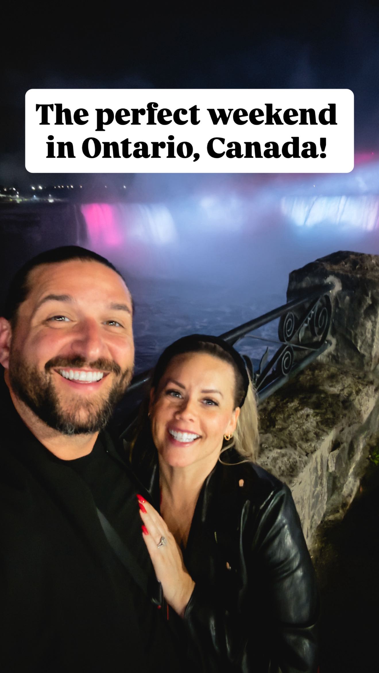 Instagram post by @adventuresofmattandnat for Destination Ontario. Caption reads: We just had the perfect weekend in Ontario,....