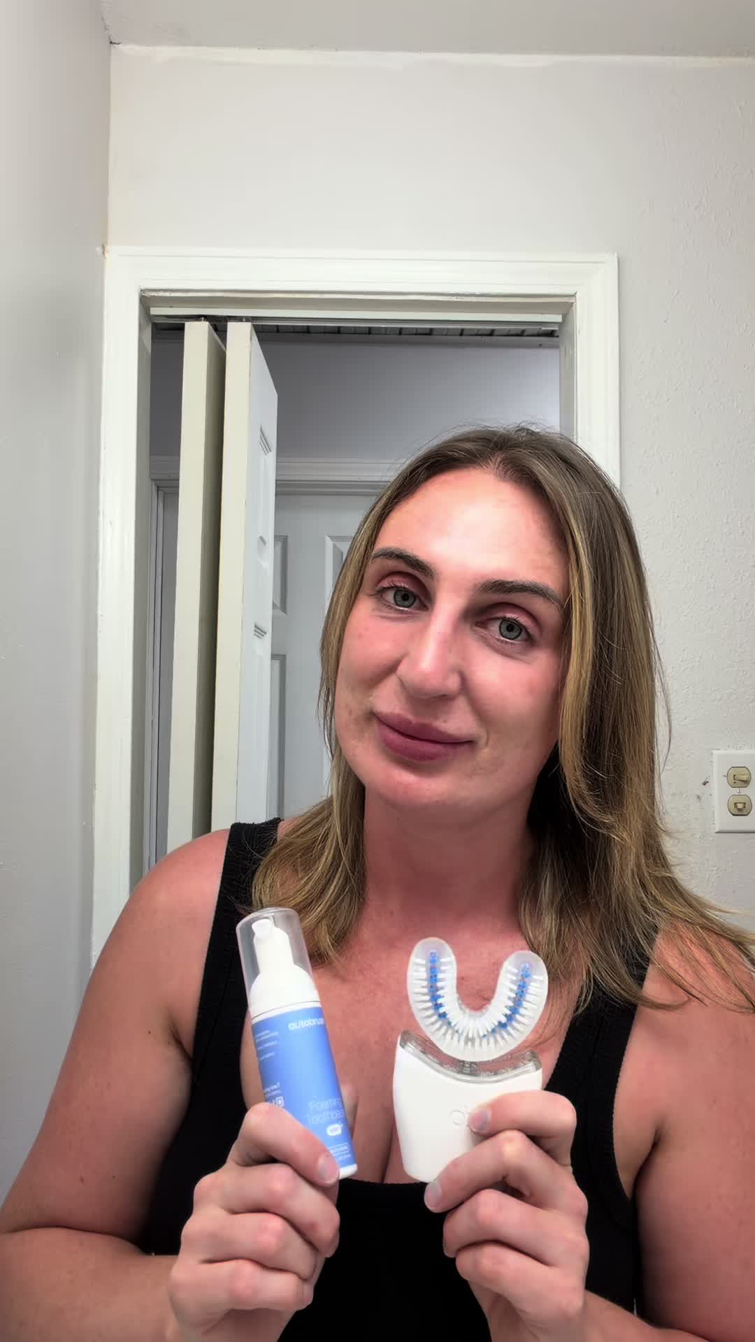 TikTok post by @scousenolamum for Autobrush. Caption reads: The best toothbrush i've ever used! @autobrush....