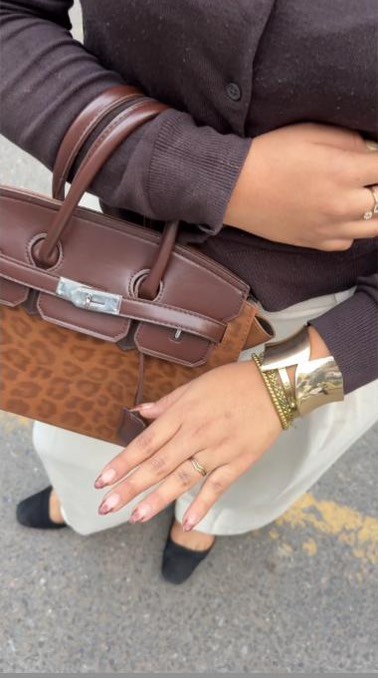 Instagram post by @ojjjjen for Savana. Caption reads: leopard, but make it fall 
ft. @savana 🤎

[ fall....