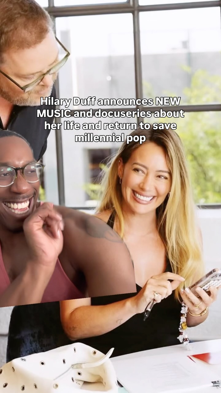 Instagram post by @courtneyrevolution for Atlantic Records. Caption reads: Hilary Duff made it official - she’s RETURNING TO....