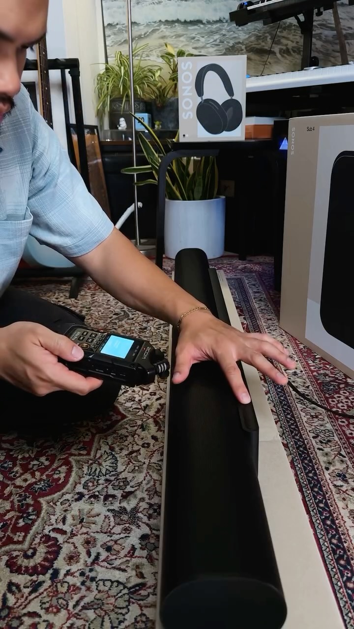 Instagram post by @therealmattcab for Sonos. Caption reads: My time, my world 🧠💭 🔊 🎧 @sonos....