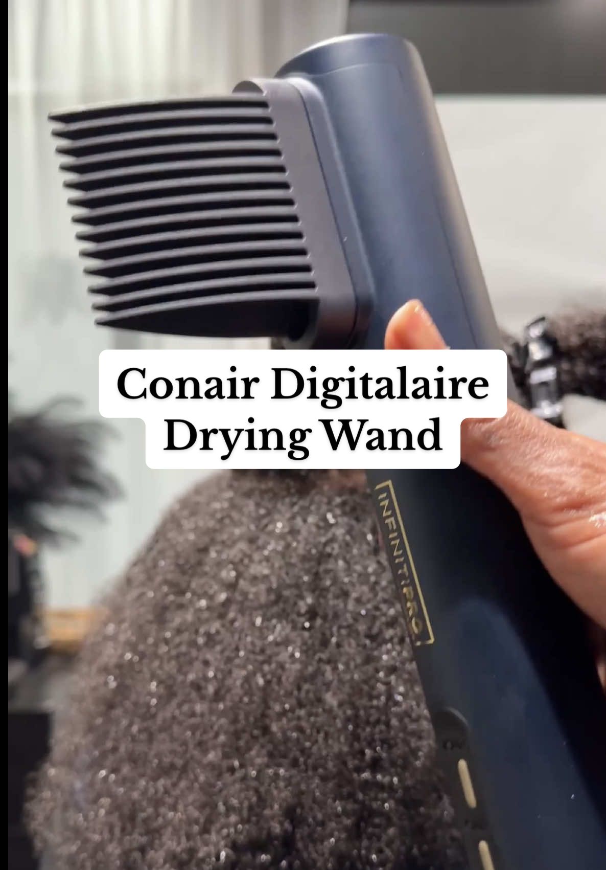 TikTok post by @shadesbyshavonda for Conair. Caption reads: The @Conair Haircare Digitalaire blow dryer us a....
