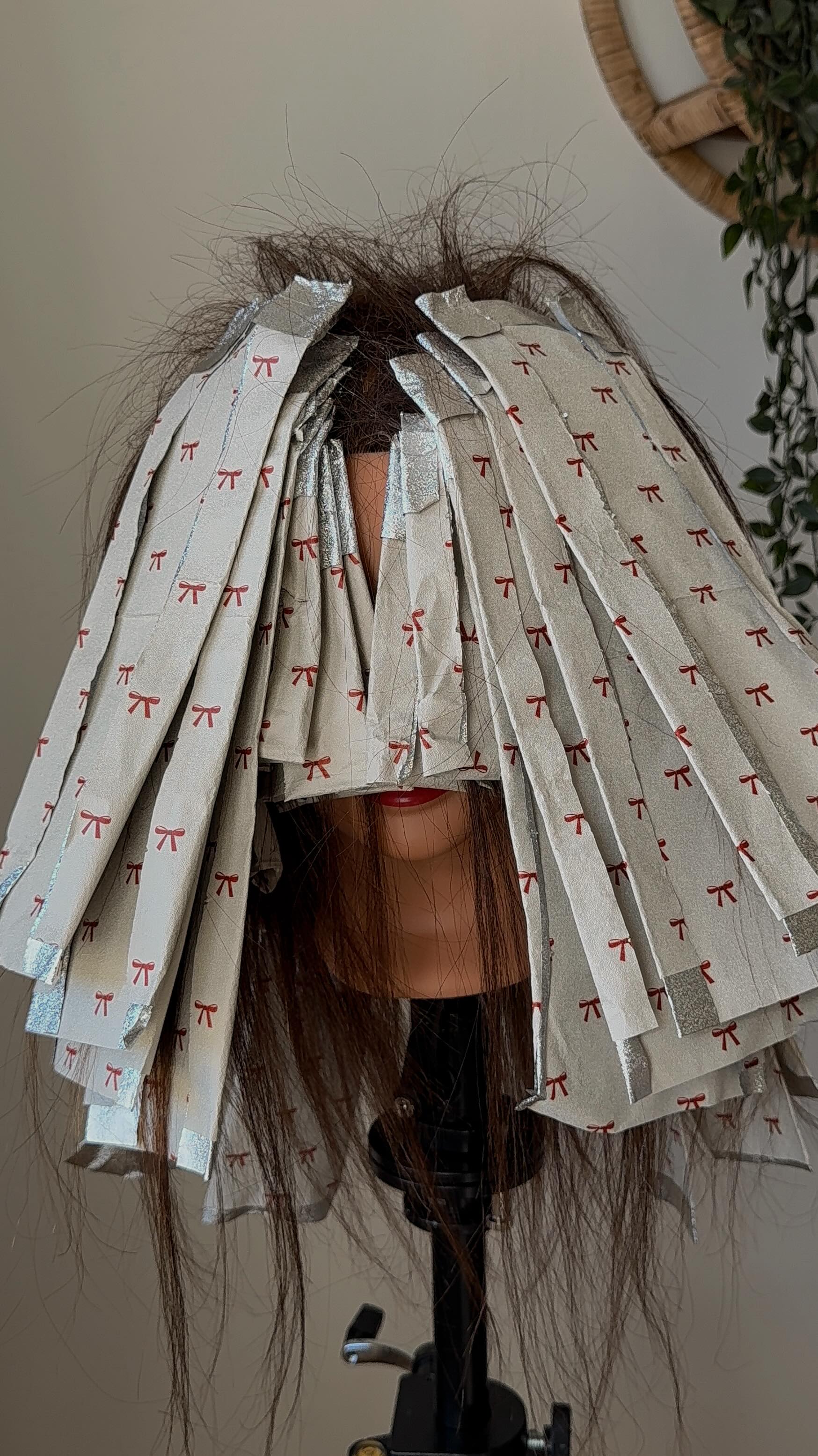 Instagram post by @hairbylexidawn for Framar. Caption reads: 🍒💋🍷💔.