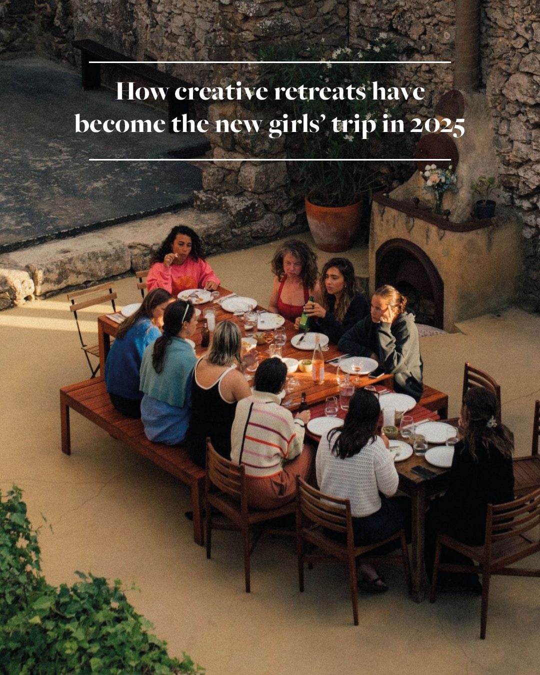 Instagram post by @emmagannonuk for Condé Nast Traveller. Caption reads: “It felt like a new kind of girls’ trip. Not the....