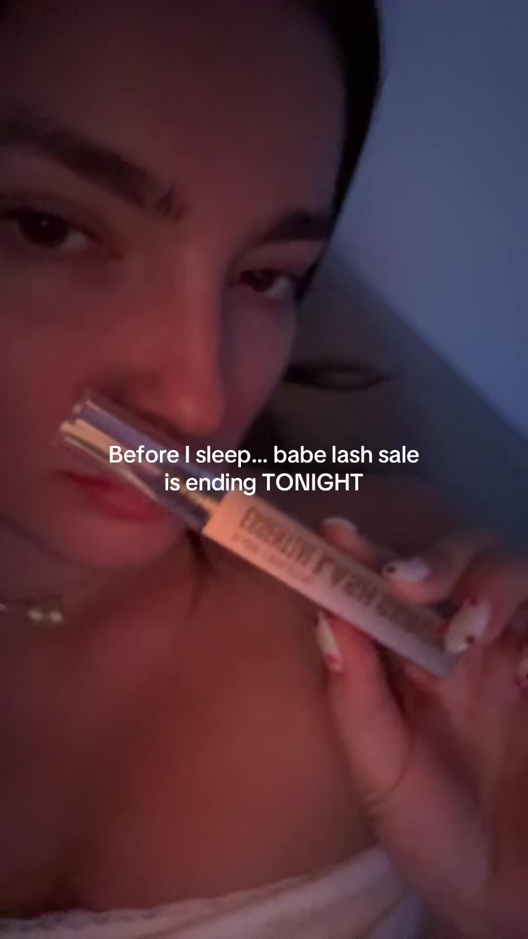 TikTok post by @shoptess for Babe Original. Caption reads: [...] #lashserum #lashgrowth #babeoriginal....
