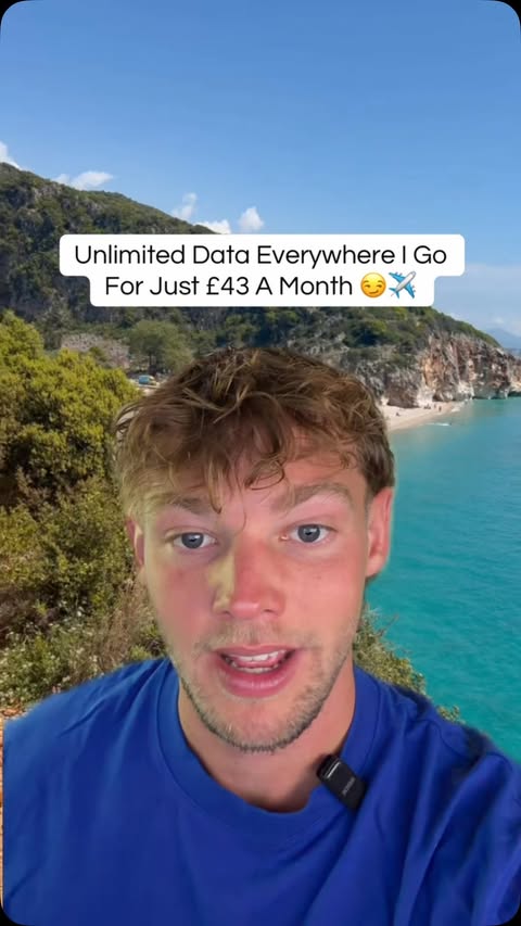Instagram post by @ralph.travels for Holafly. Caption reads: Unlimited data everywhere I go using @holafly_esim....