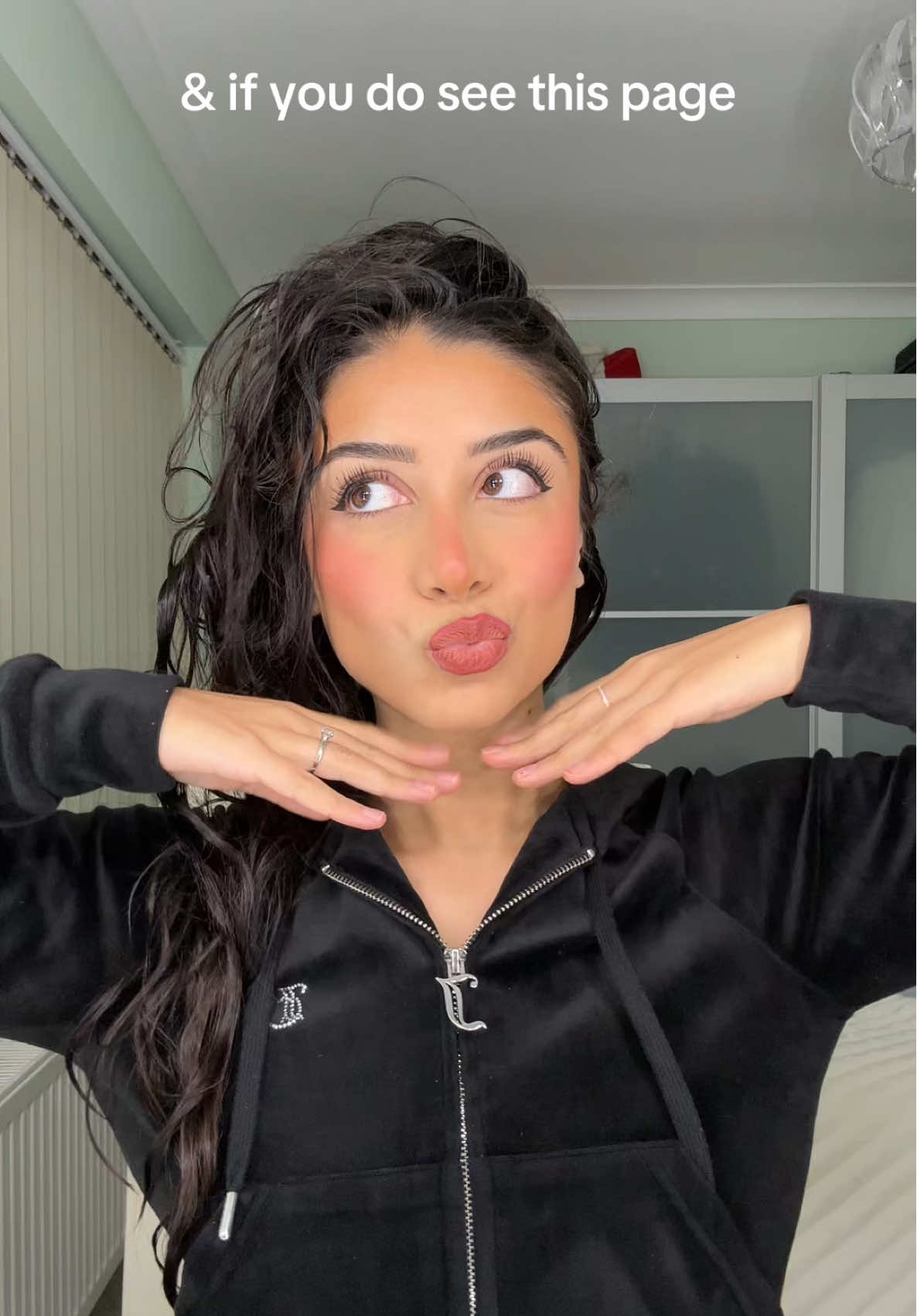 TikTok post by @rikki for Laura Mercier. Caption reads: [...] US @Clinique UK @YSL Beauty @Too Faced....