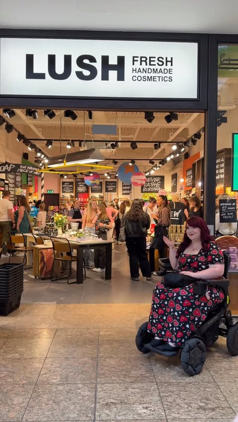 Instagram post by @georginagrogan_ for LUSH. Caption reads: [...] - Fun fact: my first job was actually at....