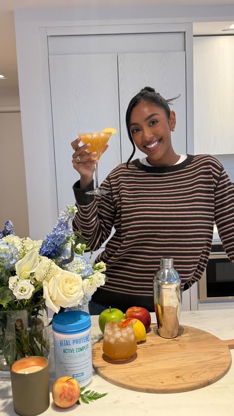 Instagram post by @tayshia for Vital Proteins. Caption reads: You guys know I love a good mocktail moment…....