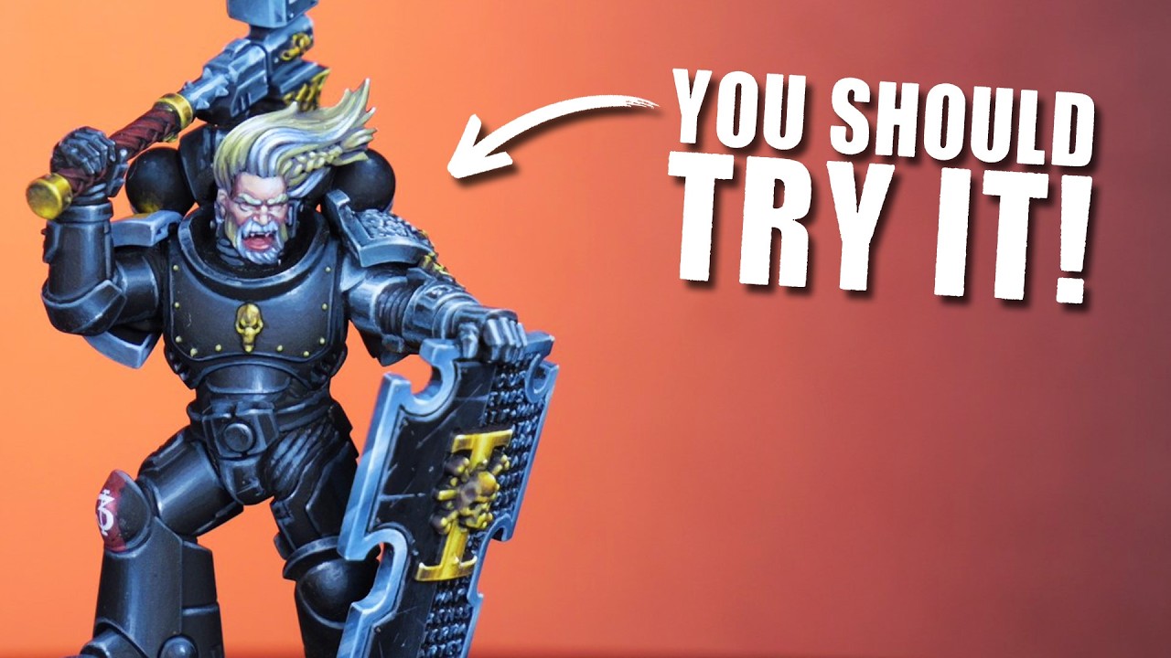 YouTube post by @trovarion for MyMiniFactory. Caption reads: How Deathwatch Made Me Enjoy Painting Again!.