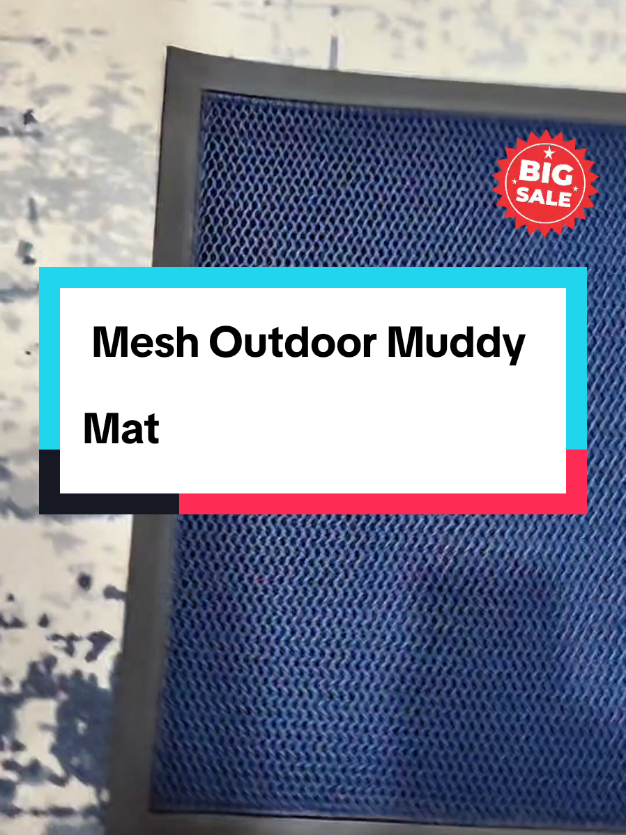 TikTok post by @ahmedbrooklyn84 for Muddy Mat. Caption reads: Muddy Mat Mesh Mat for Outdoors, Durable Outdoor....