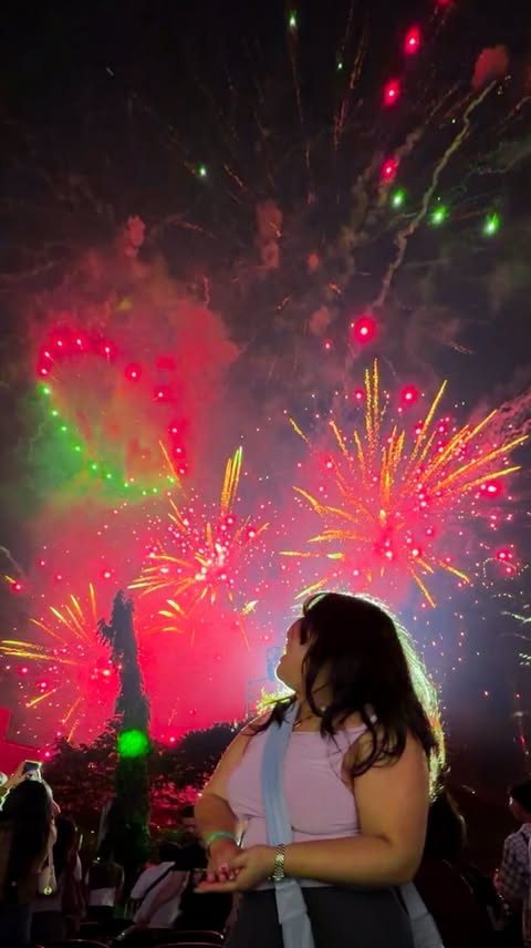 Instagram post by @trishdenise for Globe Telecom. Caption reads: Hello 2026! Celebrate new year's eve with me in....