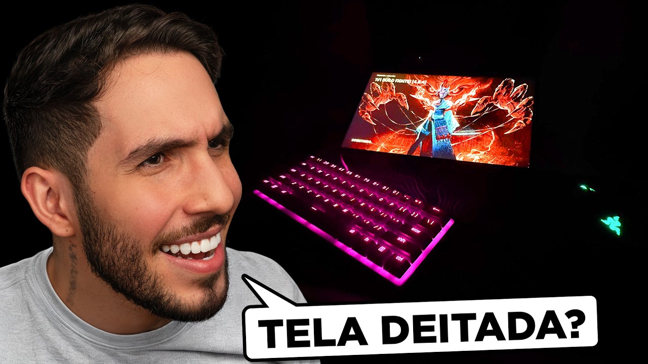 YouTube post by @oLuii for AliExpress. Caption reads: Reagindo aos SETUPS dos INSCRITOS 8 😆.
